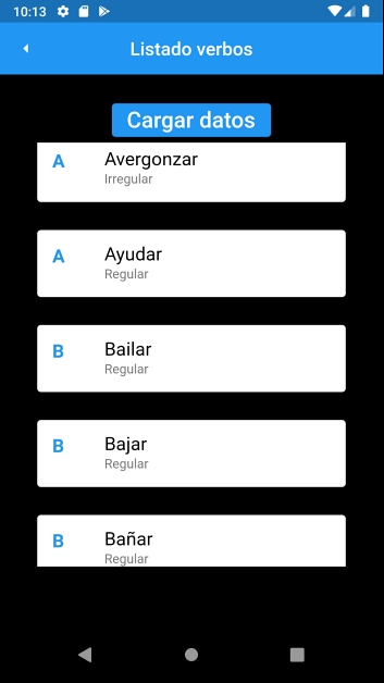 APP para conjugar los verbos en español